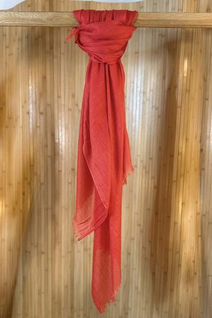 Classic Portobello Scarf Tomato Red